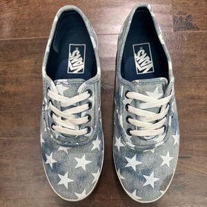 Denim Stars Washed Vans - Women’s 8.5